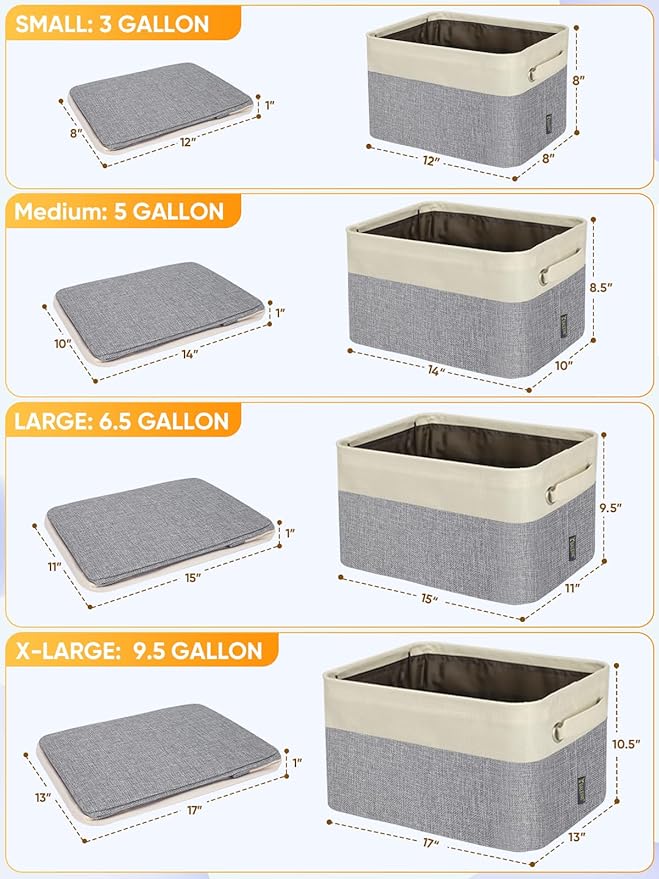 BALEINE 2 Pack Fabric Closet Storage Bins - Image 2