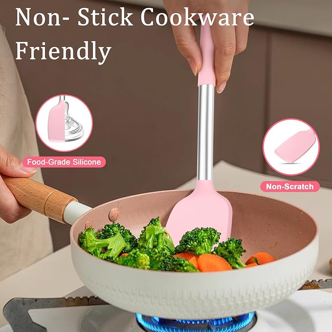 TeamFar Cooking Utensils Set, Heatproof & Healthy, Nonstick & Easy Clean - Image 5