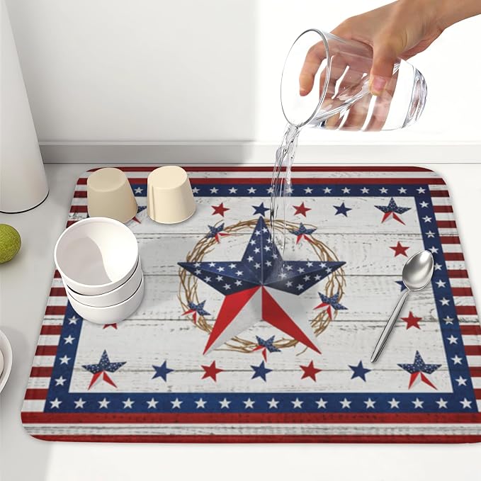 4th of July Patriotic Dish Drying Mat - Image 6
