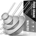 Walfos Fine Mesh Strainer 4PCS, Versatile Kitchen Strainer by Walfos