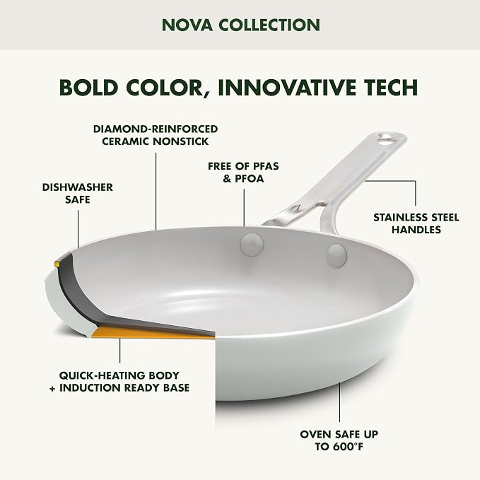 GreenPan Nova 10-Piece Cookware Pots & Pans Set, Oprah’s Favorite Things 2024 - Image 5