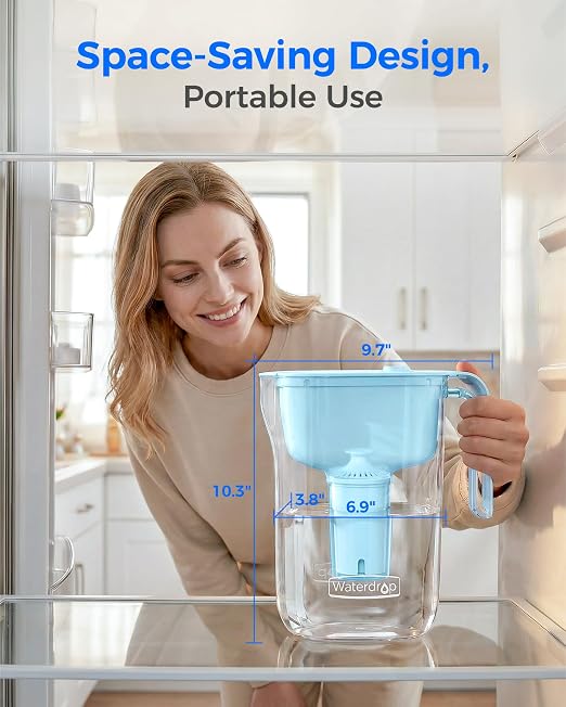 Waterdrop PT-11BL 7-Cup Alkaline Water Filter Pitcher - Image 9