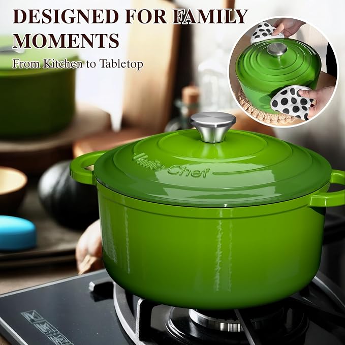 Umite Chef 7QT Enameled Cast Iron Dutch Oven - Image 7