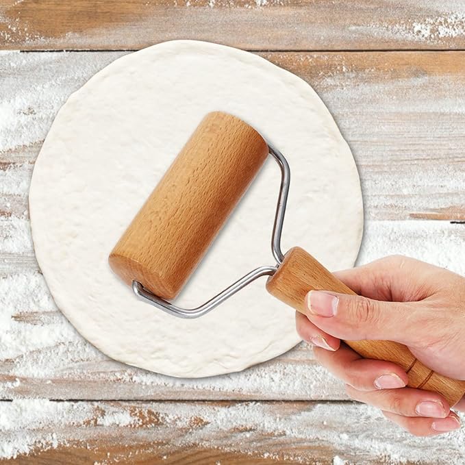 Watris Veiyi Small Rolling Pin, Non-Stick Pizza Roller, Dough Baker Roller Set - Image 5