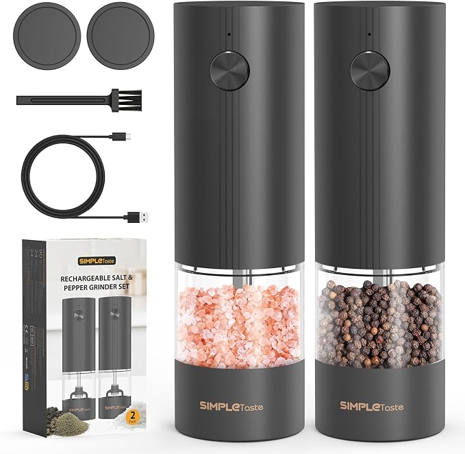 SIMPLETASTE Electric Salt and Pepper Grinder Set - Image 8