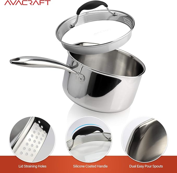 AVACRAFT Tri-Ply Stainless Steel Saucepan - Image 5