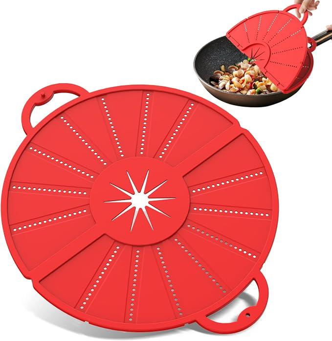 Silicone Splatter Screen for Frying Pan, Foldable Splash Guard, Heat-Resistant - Image 9