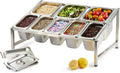 CURTA Expandable 18/8 Stainless Steel Spice Rack Set, NSF Certified, 2-Tier by CURTA
