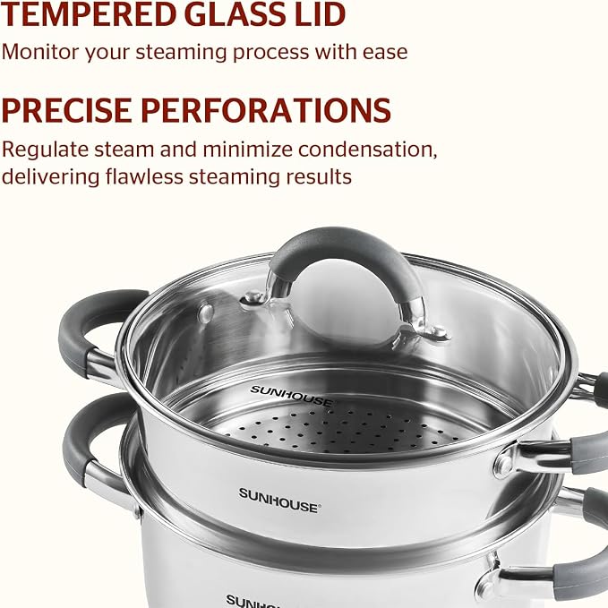 SUNHOUSE 3 Quarts Steamer Pots - Image 6