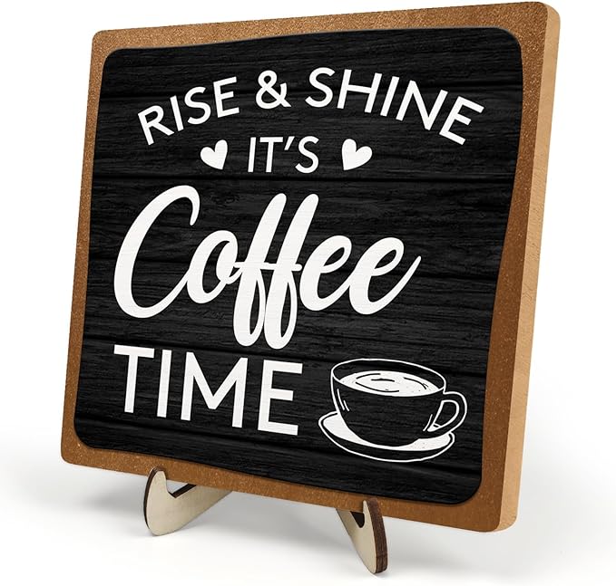 Coffee Bar Decor Sign, Coffee Bar Accessories, Funny Coffee Bar Desk Decor by DMADNF