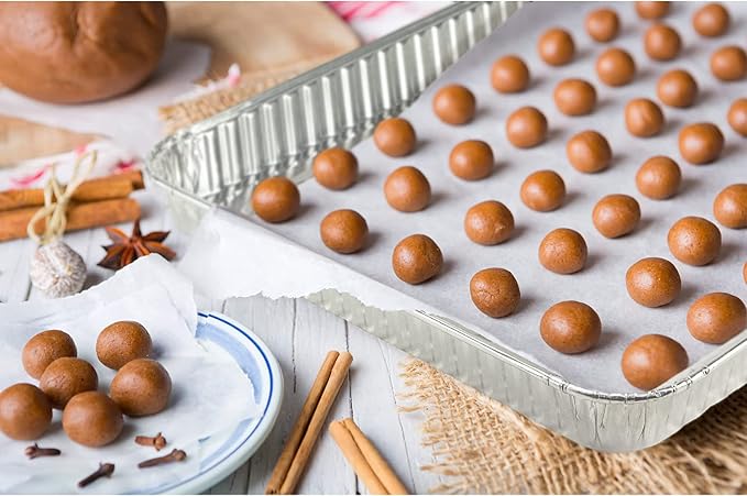 Aluminum Pans Half Size Cookie Sheet 100 Count Durable Nonstick Baking Sheets - Image 2