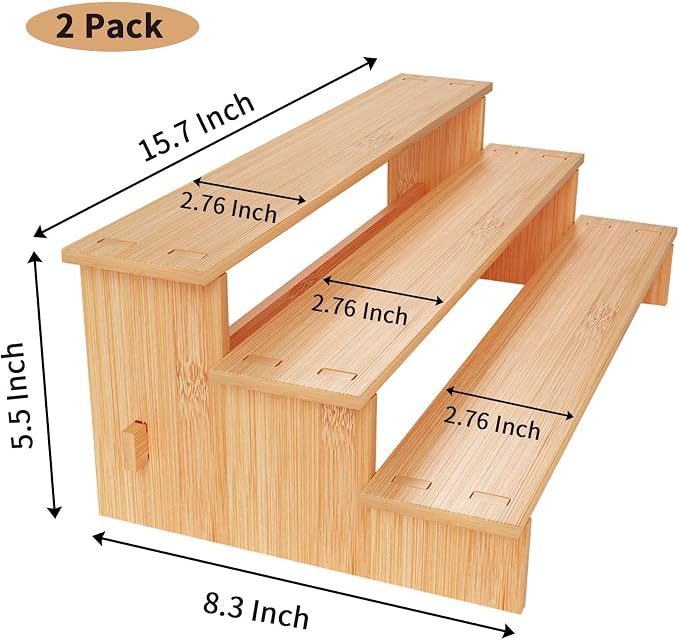 JinDoWin 3 Tiered Spice Rack Organizer - Image 5