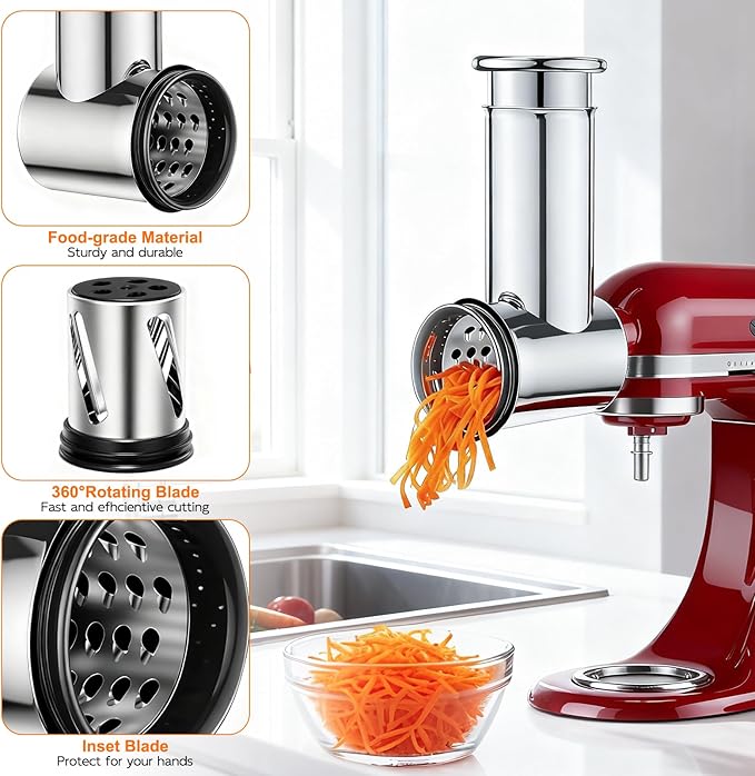 Stainless Steel Slicer Shredder Attachments - Image 3