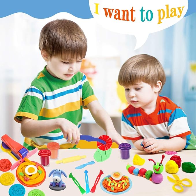 32-Piece Dough Tool Set for Kids – Dough Play Tools - Image 5