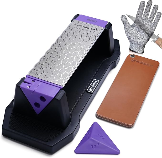 3-Sided Diamond Sharpening Stone 400/1000/8000 Grit Whetstone by Unknown