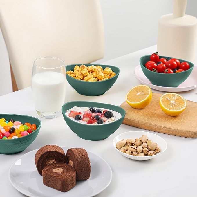 Wheat Straw Bowls, Unbreakable Snack Bowl 4 PCS - 10 OZ - Image 3