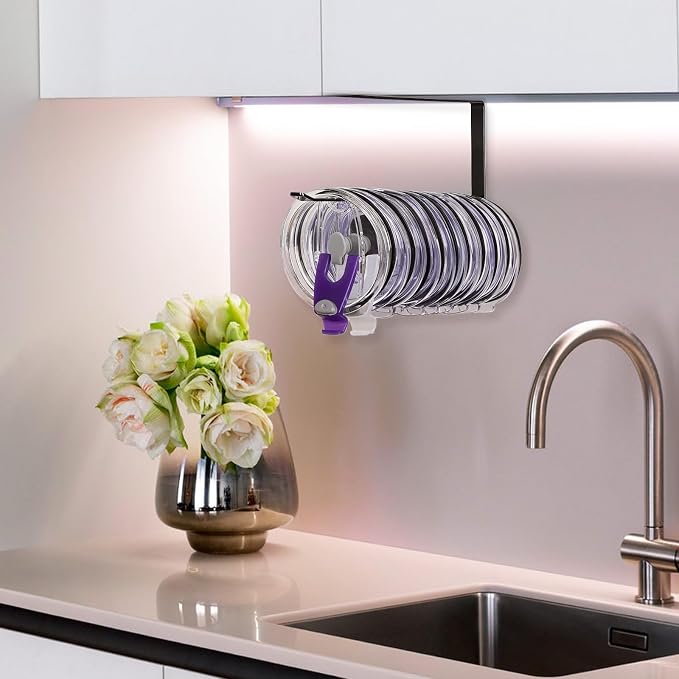 Tumbler Lid Organizer, Horizontal Tumbler Lid Storage Hook Up to 10 Lids - Image 9