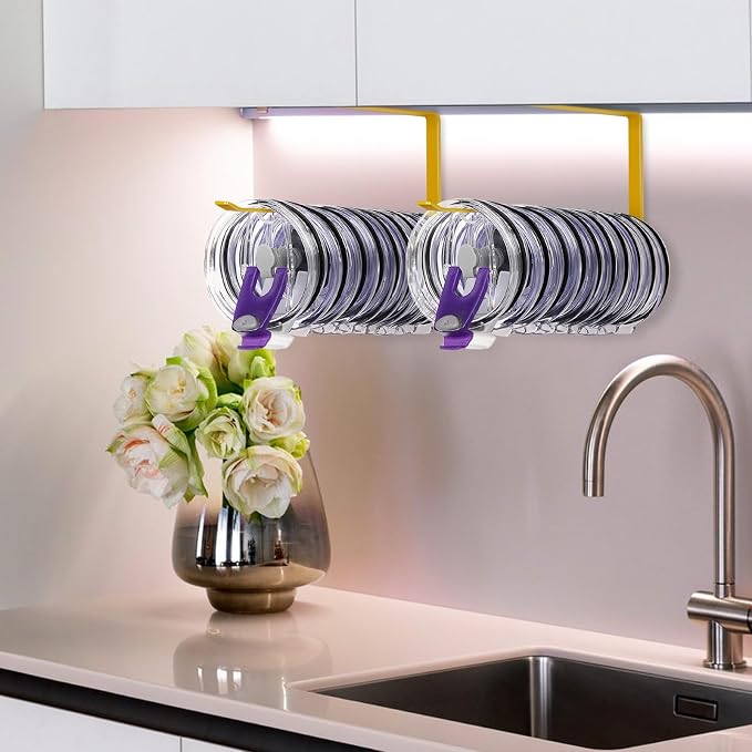 2 Pack Tumbler Lid Organizer, Horizontal Tumbler Lid Storage Hook to Hold Up 20 - Image 9