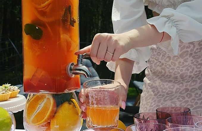 Kook Drink Dispenser, 80 oz, Water Dispenser Countertop, Glass Drink Dispenser - Image 2
