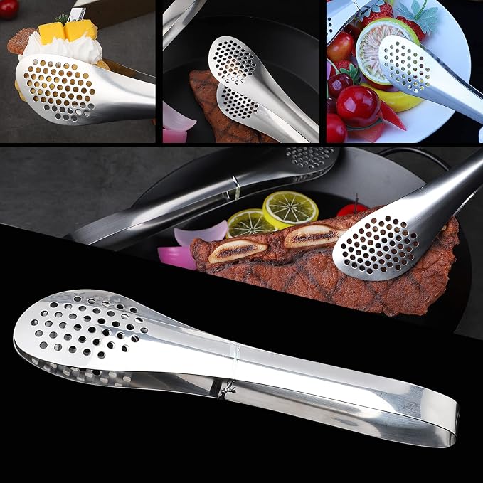 MSY BIGSUNNY 7inch Food Serving Tongs Stainless Steel Buffet Tongs - Image 3