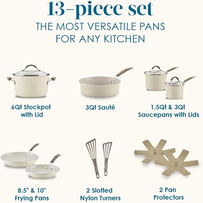 Rachael Ray Cucina Ceramic Cookware Set - Image 2