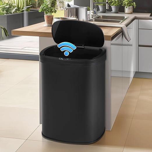 Dkeli Kitchen Trash Can for Bathroom Bedroom Home Office Automatic Touch Free by DKELI
