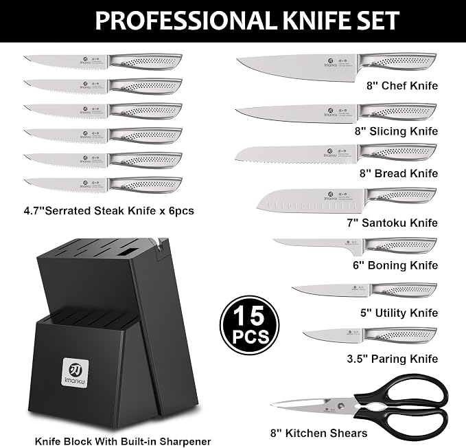 imarku® Kitchen Knife Set, Premium Razor-Sharp Chef Knives Set - Image 2