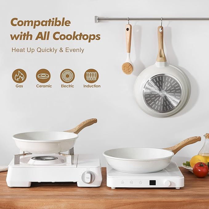 SENSARTE Nonstick Frying Pan Skillets, Healthy Cookware Chef's Pan, Free of - Image 6