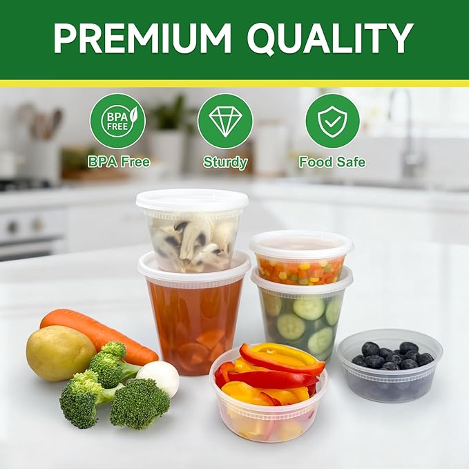 Dealusy 50 Set 24 oz Deli Containers - Image 3