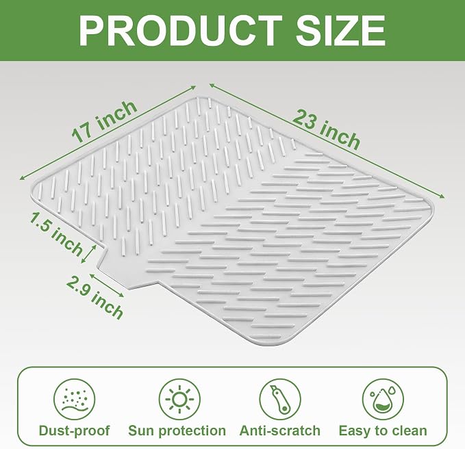 Silicone Drying Mat, Heat-Resistant, Eco-friendly, Hygienic Drying Pad - Image 2