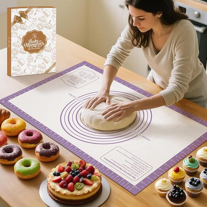 Non Stick Pastry Mat, Extra Large Silicone Baking Mat by MimekitchenKitchenHelper