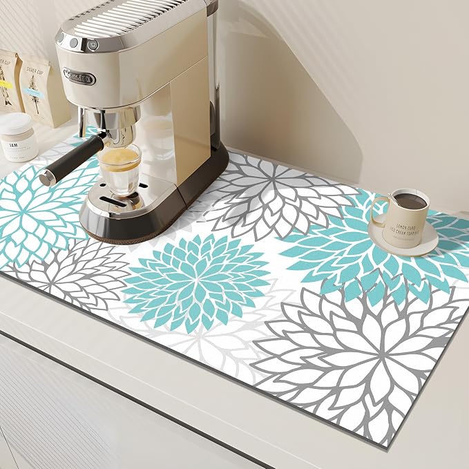 Findosom 2PCS 12" x 20" Dish Drying Mat & 24" x 5.5" Sink Splash Guard - Image 4
