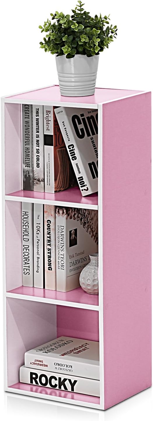 Furinno LUDER Book Shelf, 3-Cube Bookshelf, Bookcase - Image 6