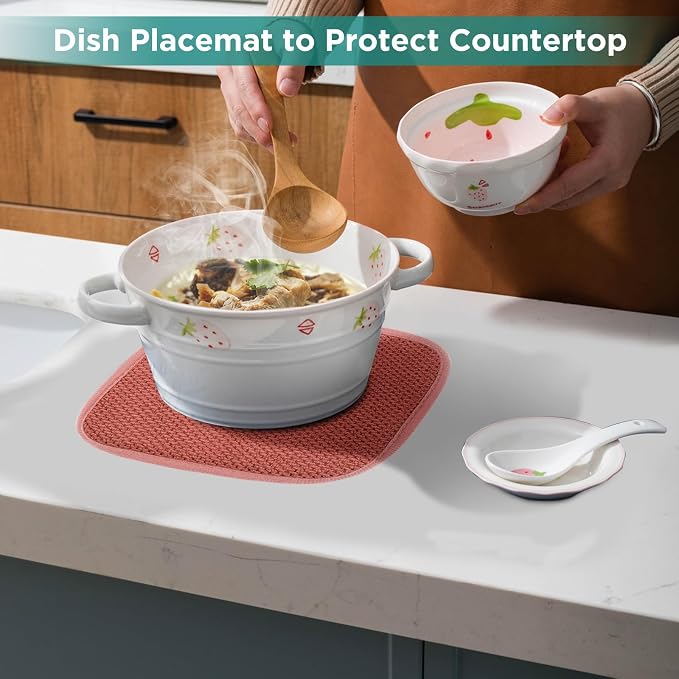 GeeRic Microfiber Dish Drying Mat, Super Absorbent Kitchen Dish Drying Pad - Image 6