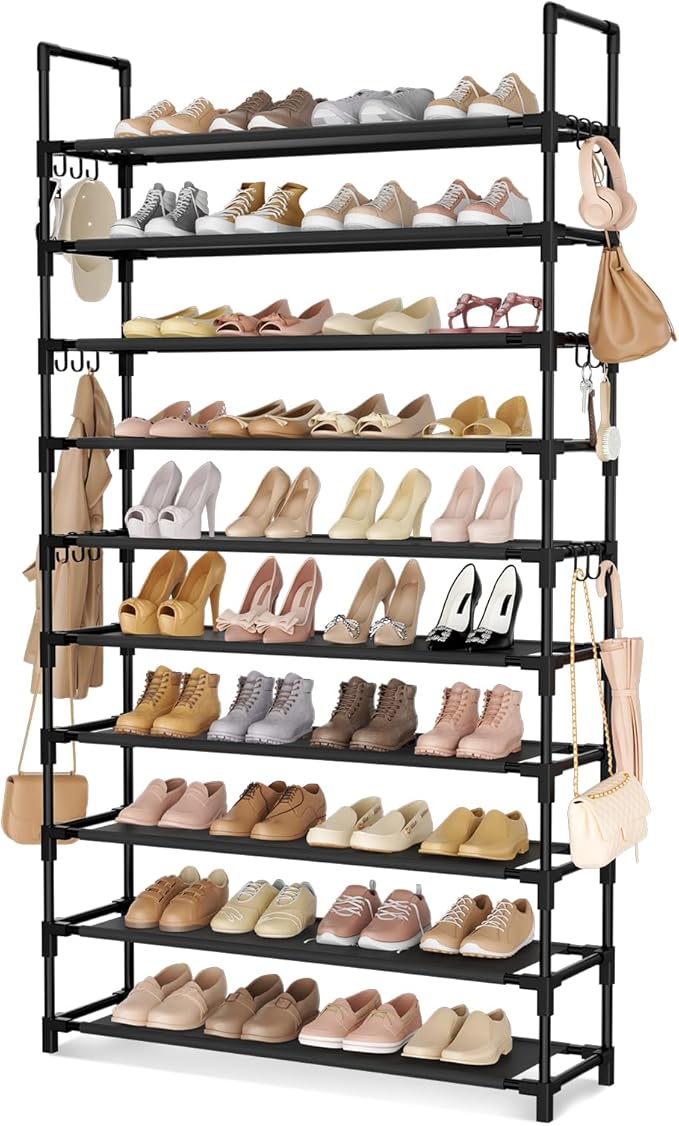 LANTEFUL Tall Shoe Rack 10 Tier Shoe Organizer Large Shoe Shelf by LANTEFULforTidyingHouse