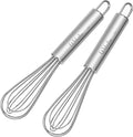 Webake 7.5" Stainless Steel Mini Whisks, 304 Small Metal Whisk by Webake