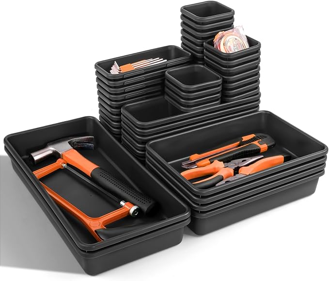 Takytao【48Pcs】【5 Size】Tool Box Organizer, Drawer Tool Organizer Tray Divider Set - Image 8