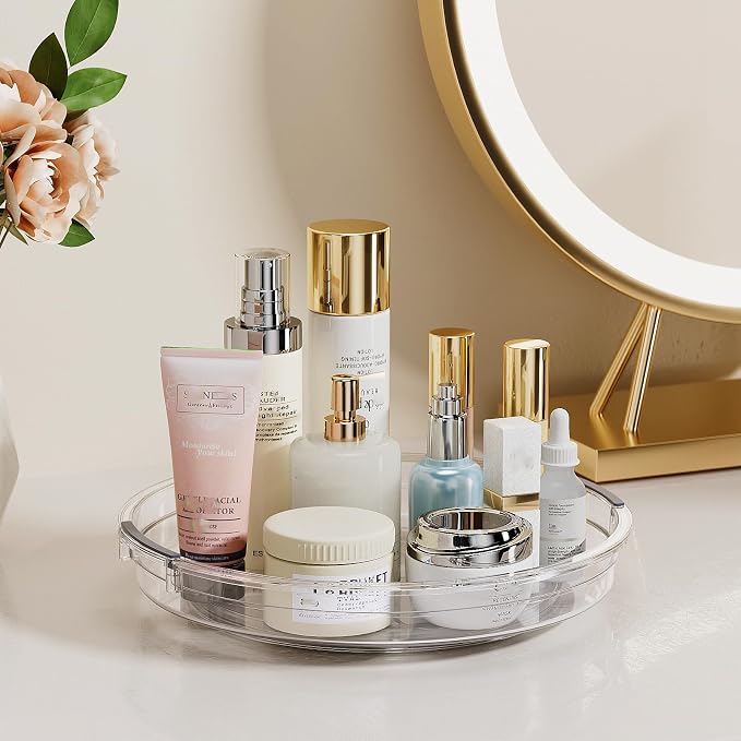 LAMU 2 Pack Clear Lazy Susan Turntable Organizer - Image 6