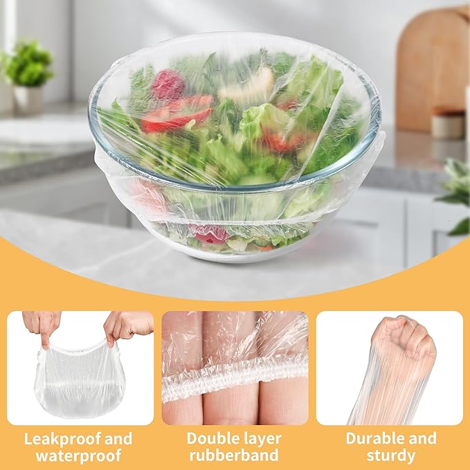 200 Bowl Covers Shower Caps for Sourdough Bread Proofing Large Elastic Reusable - Image 6