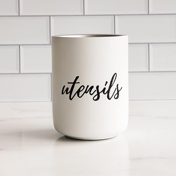 STYLED SETTINGS White Utensil Holder - Image 8