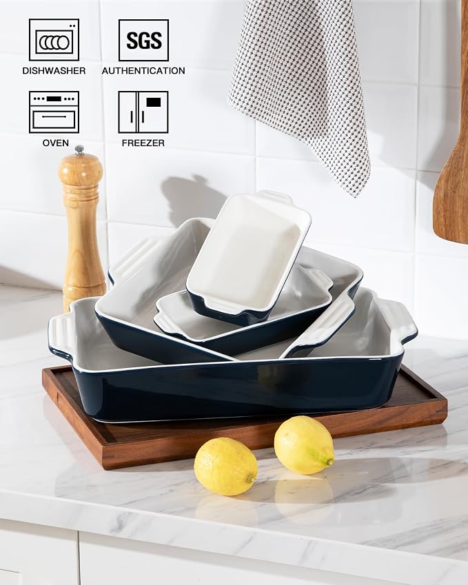Sweejar Ceramic Bakeware Set of 4, Casserole Dishes - Image 3