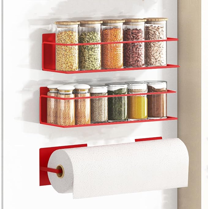 Magnetic Spice Rack For Refrigerator, Space Saving Magnetic Shelf For Fridge by Roysili
