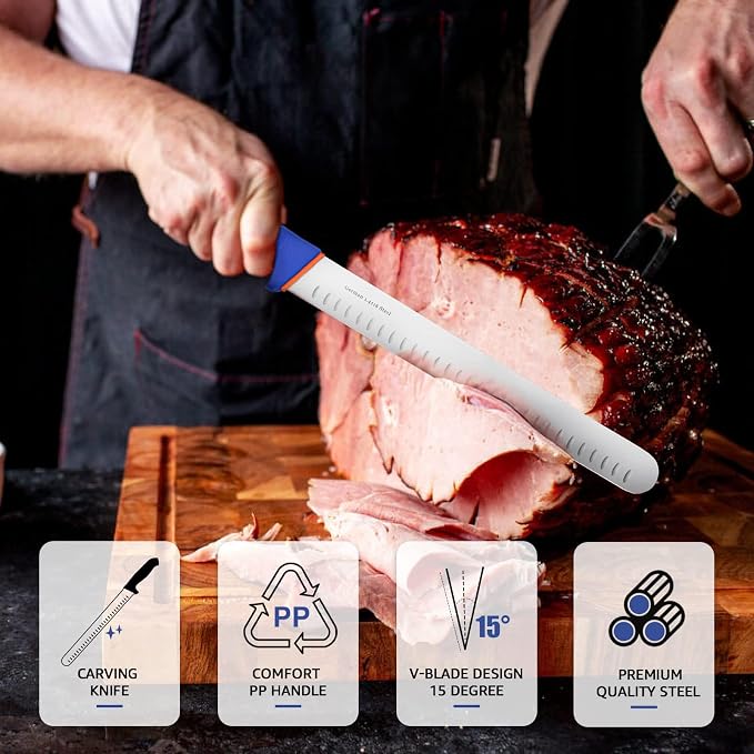 DRAGON RIOT Carving Knife Set for Meat 12 Inche Meat Slicing Knife and Boning - Image 4