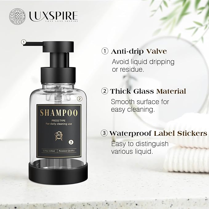 Luxspire Foaming Soap Dispenser, Non-Slip Hand Soap Dispenser - Image 3