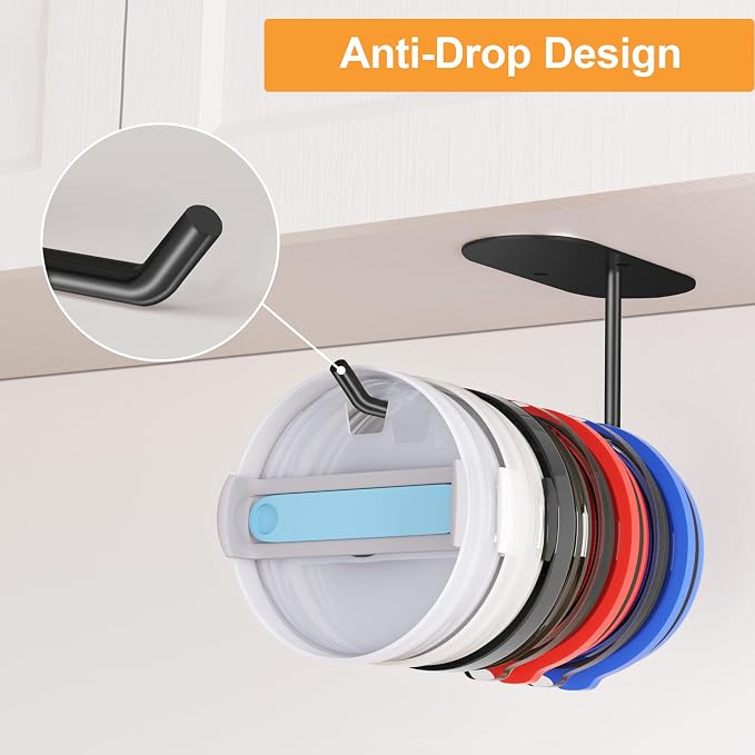 4 Pack Tumbler Lid Organizer, Space Saving Cup Lid Organizer - Image 4