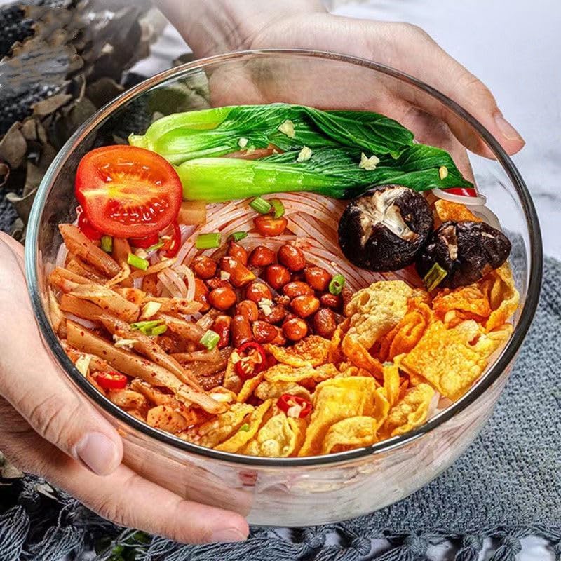 Glass Baking Bowl Large Salad Bowl for Oven/Microwave/Freezer Glass