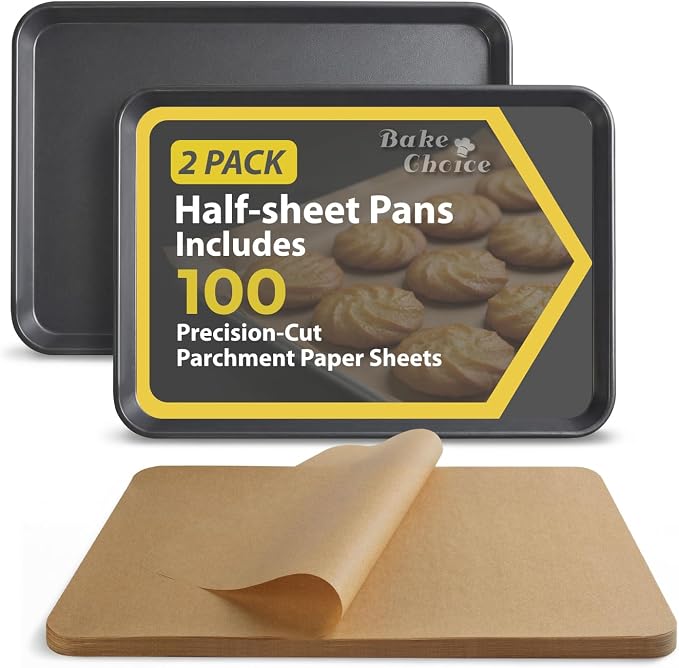 Bake Choice 2 Pack Half Sheet Pans 18x13 In by BakeChoice