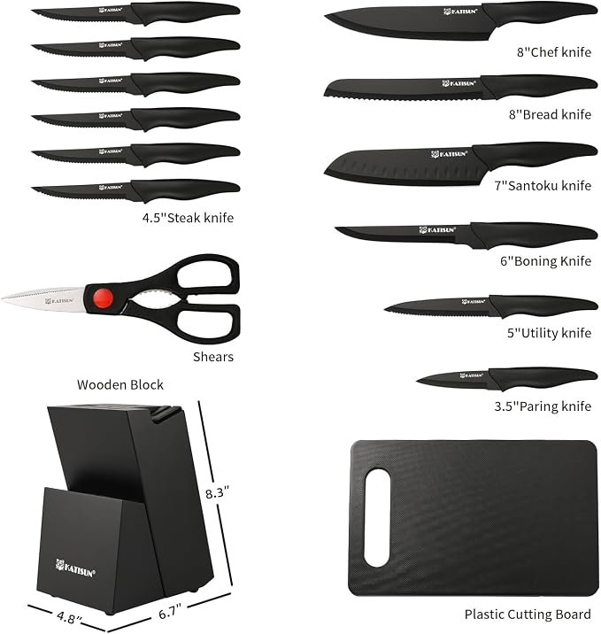 16 Pieces Kitchen Knife Block Set - Image 2