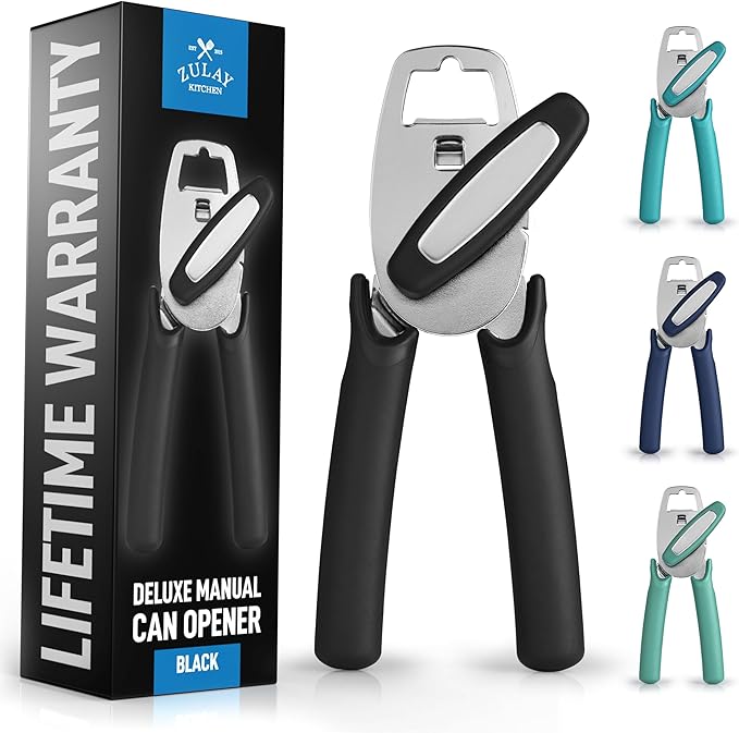 Zulay Kitchen Heavy Duty Stainless Steel Manual Can Opener – Ergonomic Soft by ZulayKitchen