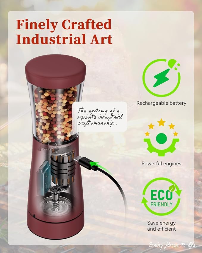 Electric Salt and Pepper Grinder Set - Image 4